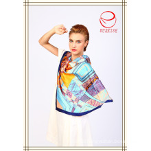 Fashion Women Large Square 100 Twill Silk Scarves